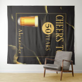 50 jaar Mannen Fab-verjaardag Wandkleed (In Situ (horizontaal))