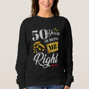 50 jaar Mr Right Funny Couple Wedding A Trui