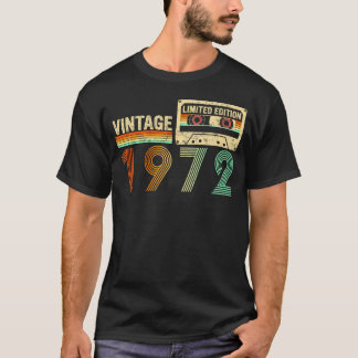 50 Jaar Oud 1972 50e Verjaardag Cassettebandje T-shirt