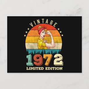 50 jaar oud 1972 Vintage 50e verjaardag Gifts wome Briefkaart