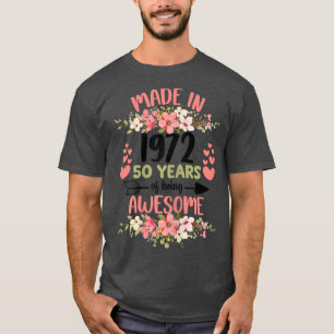 50 jaar oud 50e verjaardag, geboren in 1972, meisj t-shirt