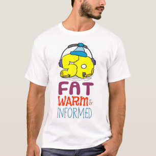 50 jaar oud, dik warm en geïnformeerd t-shirt