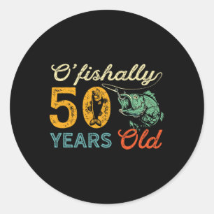 50 jaar oud Gevist cadeau 50ste verjaardag Cool Fi Ronde Sticker
