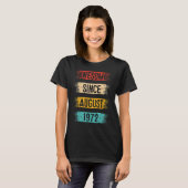 50 jaar oud Geweldige sinds augustus 1972 50th Bir T-shirt (Voorkant volledig)