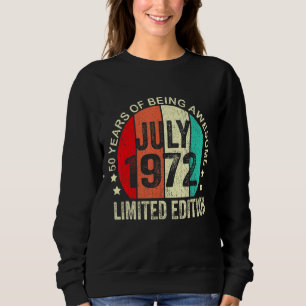 50 jaar oud juli 1972 50e verjaardag trui