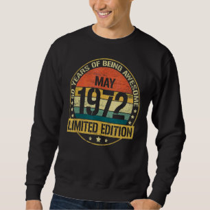 50 jaar oud mei 1972 50e verjaardag trui