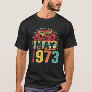 50 Jaar Oud Mei 1973 50th Bday Mannen Vrouwen T-shirt