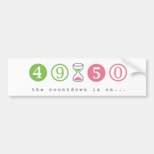 50 jaar oud worden bumpersticker