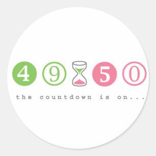 50 jaar oud worden ronde sticker