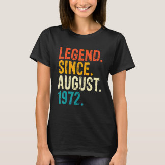 50 jaar oude 50e verjaardag Legende sinds 19 augus T-shirt