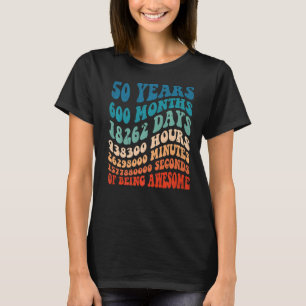 50 jaar oude 50e verjaardag  retro 600 t-shirt