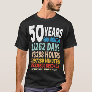 50 jaar Oude 50e verjaardag Vintage 600 maanden T-shirt