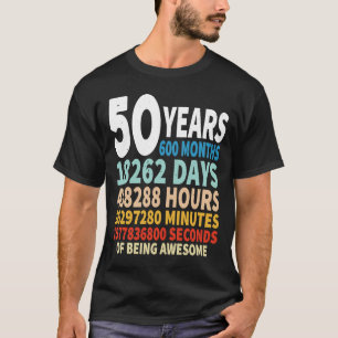 50 jaar Oude 50e verjaardag Vintage 600 maanden T-shirt