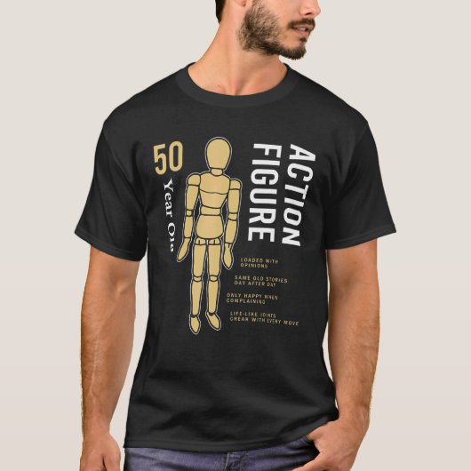 50 jaar oude  actie Afbeelding 50e verjaardag T-shirt (Voorkant)