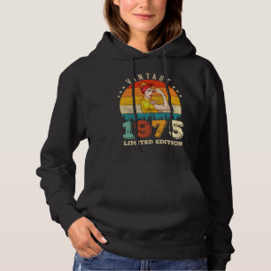 50 jaar oude Bday 1975 50ste Verjaardag Vrouwen Hoodie