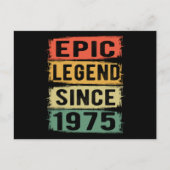 50 jaar oude Bday 1975 Epic Legend 50ste verjaarda Briefkaart (Voorkant)