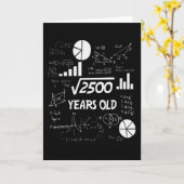 50 jaar oude Bday Wiskunde Teacher 50ste verjaarda Kaart (Gele Bloem)