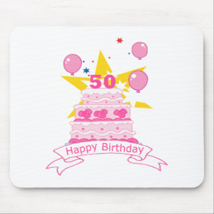 50 jaar oude Birthday Cake Muismat