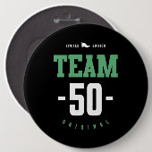 50 jaar oude bruistocht ronde button 6,0 cm (Voorkant /achterkant)