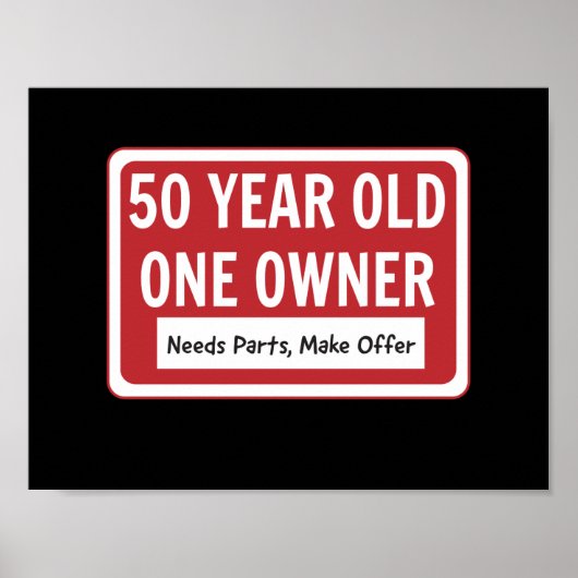 50 jaar oude eigenaar poster (Voorkant)