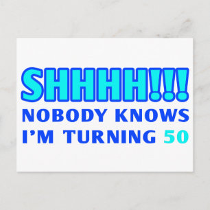 50 jaar oude Gag-cadeau Briefkaart