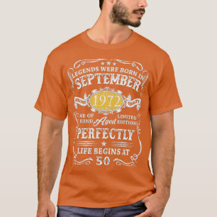 50 jaar oude geboorte Legends geboren in september T-shirt