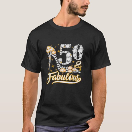 50 jaar oude geschenken 50 Fabulous 50th Birthday  T-shirt (Voorkant)