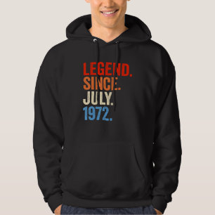 50 jaar oude leggende sinds juli 1972 50e verjaard hoodie