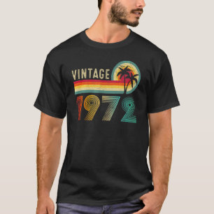 50 jaar Oude Mannen Vrouwen 1972 Retro 50th Birth T-shirt