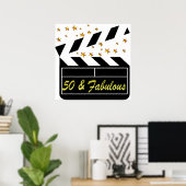 50 JAAR OUDE MOVIE STAR POSTER (Thuiskantoor)