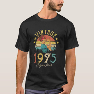 50 jaar oude Retro Sunset 1975 50e geboortedag T-shirt