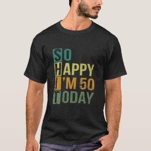 50 jaar oude verjaardag 1971 dus blij dat ik 50 b t-shirt