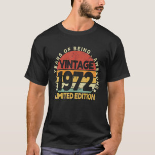 50 jaar oude Vintage 1972 50e verjaardag 1 T-shirt