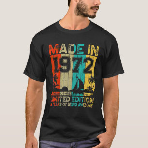 50 jaar oude Vintage 1972 Limited Edition 50th Bir T-shirt