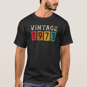 50 jaar Oude Vintage 1973 50e Man T-shirt