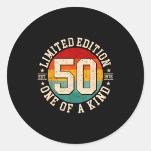 50 jaar oude vintage 1976 beperkte editie 50ste ronde sticker