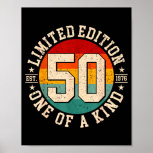 50 jaar oude vintage 1976 gelimiteerde editie 50st poster
