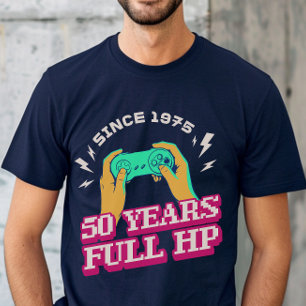 50 Jaar Retro Full HP Video Gamer Verjaardag T-shirt