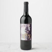 50 jaar samen 50 bruiloft Jubileum foto Wijn Etiket (Voorkant)