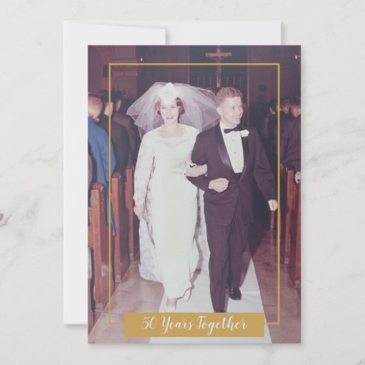 50 jaar samen 50ste trouwdag & foto kaart (Voorkant)