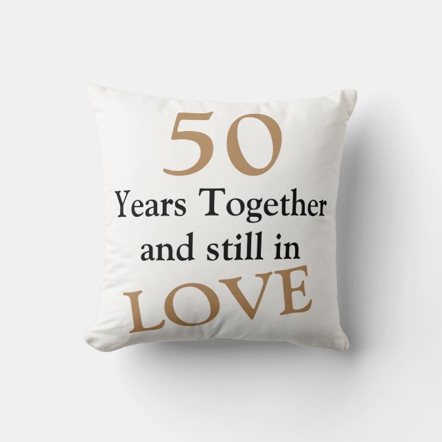 50 jaar samen 50th Wedding Jubileum Pillow Kussen (Voorkant)