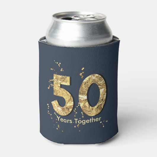 50 jaar samen Golden Jubileum Cooler (Blikje Voorkant)