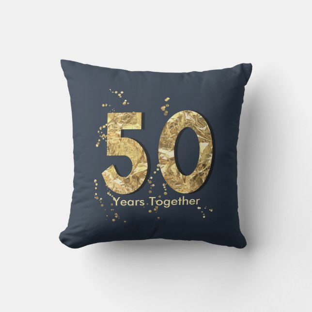 50 jaar samen Golden Jubileum Pillow Kussen (Voorkant)