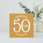 50 jaar uitnodigingen van feestelijke feestdagen (Staand voorkant)