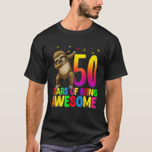 50 Jaar Verjaardag Luiaard Dabbing 50ste Verjaarda T-shirt