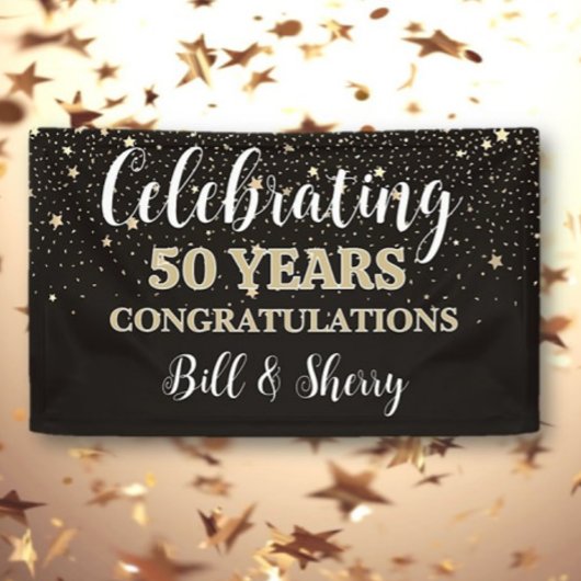50 jaar vieren! Aangepaste jubileumbanner Spandoek