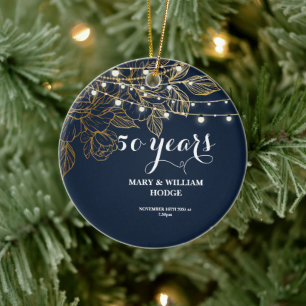 "50 jaar voor altijd: een jubileum om nooit te ver keramisch ornament