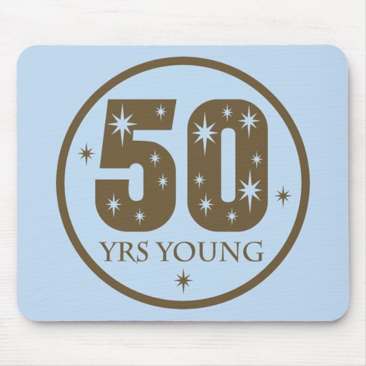 50 jaar Young 50th Birthday Gift Muismat (Voorkant)