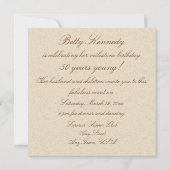 50 jaar Young Birthday Invitation Kaart (Achterkant)