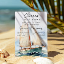 50 jaar zeilboot verjaardagsfeest